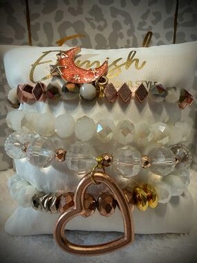 New ERIMISH Bracelets 4 Pc- Heart - Custom Regular, Kids or Extended Size